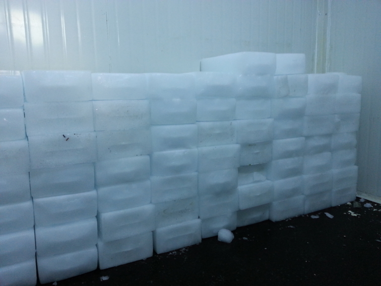 large ice blocks